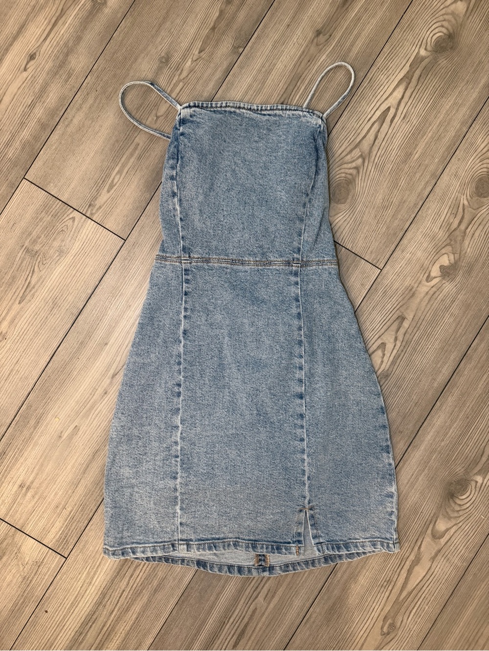 Gianni Bini Light Blue Denim Spaghetti-Strap Mini Dress Size Small